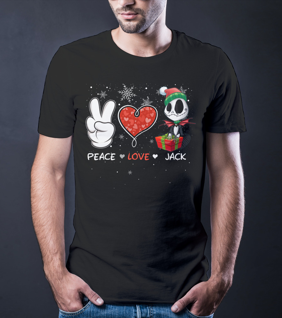 Peace Love Jack Christmas Gift T-Shirt