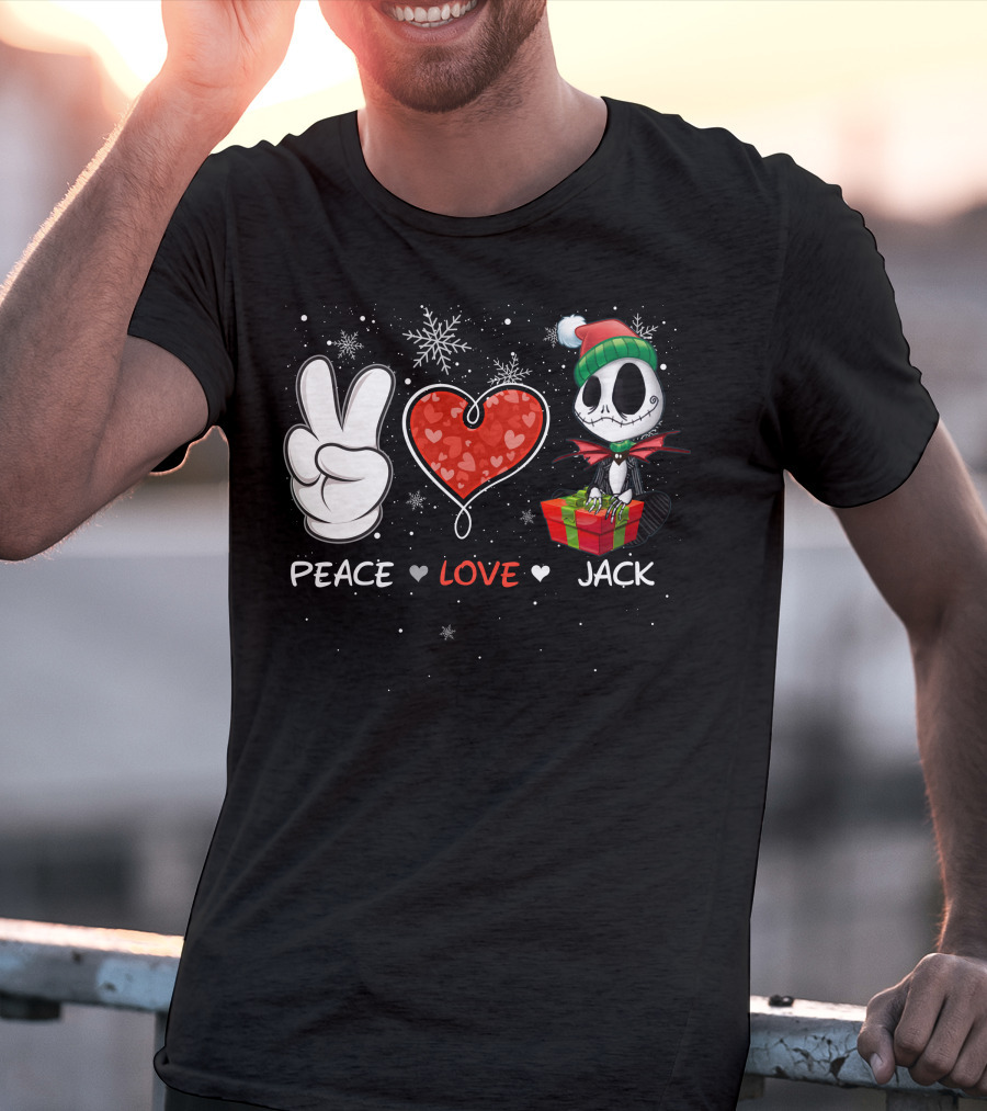 Peace Love Jack Christmas Gift T-Shirt