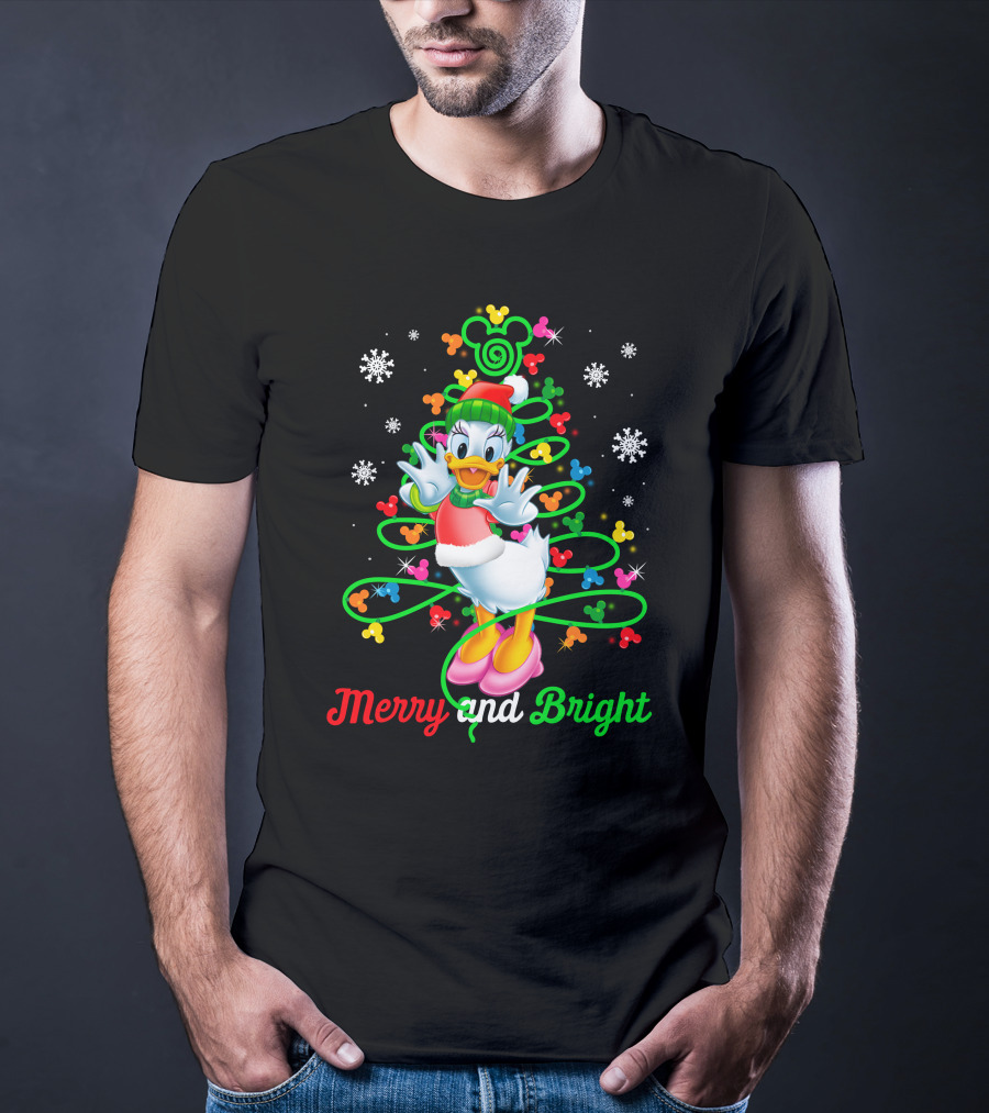 Merry And Bright Daisy Holiday Celebration T-Shirt