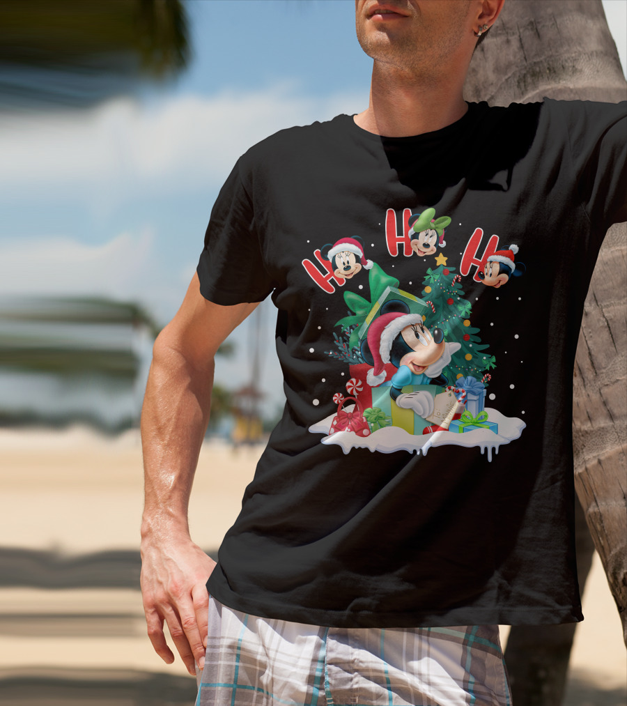 Ho Ho Ho Merry Christmas Minnie Mouse Holiday Magic T-Shirt