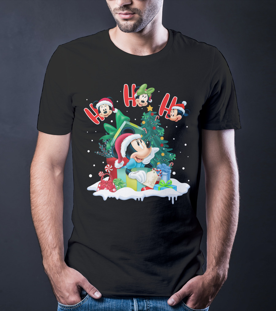 Ho Ho Ho Merry Christmas Minnie Mouse Holiday Magic T-Shirt