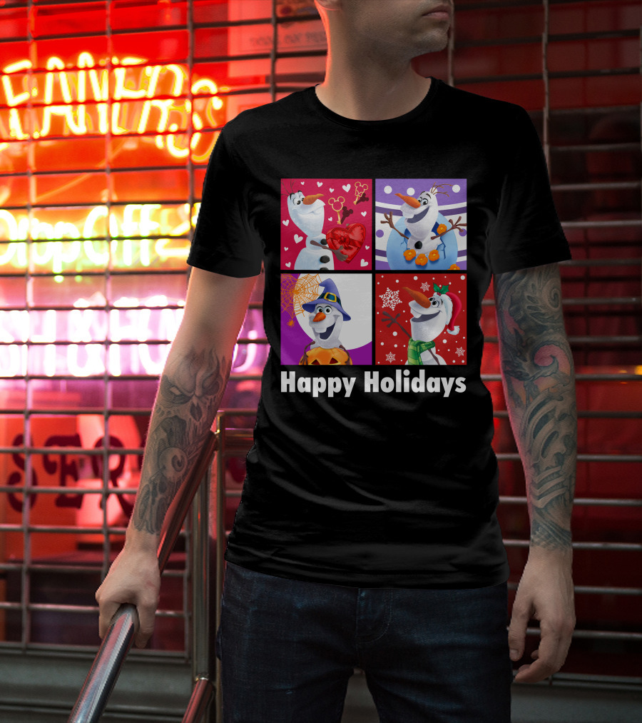 Happy Holidays Olaf Seasonal Celebrations T-Shirt