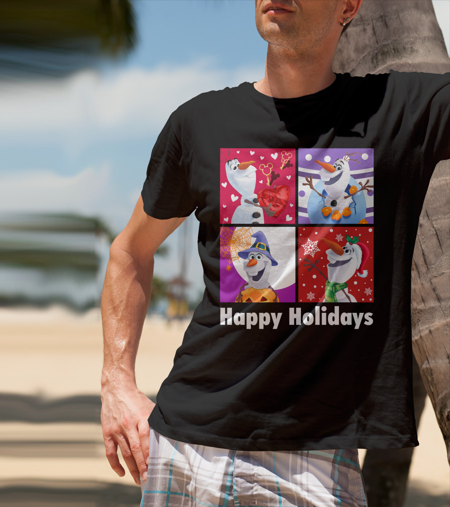 Happy Holidays Olaf Seasonal Celebrations T-Shirt