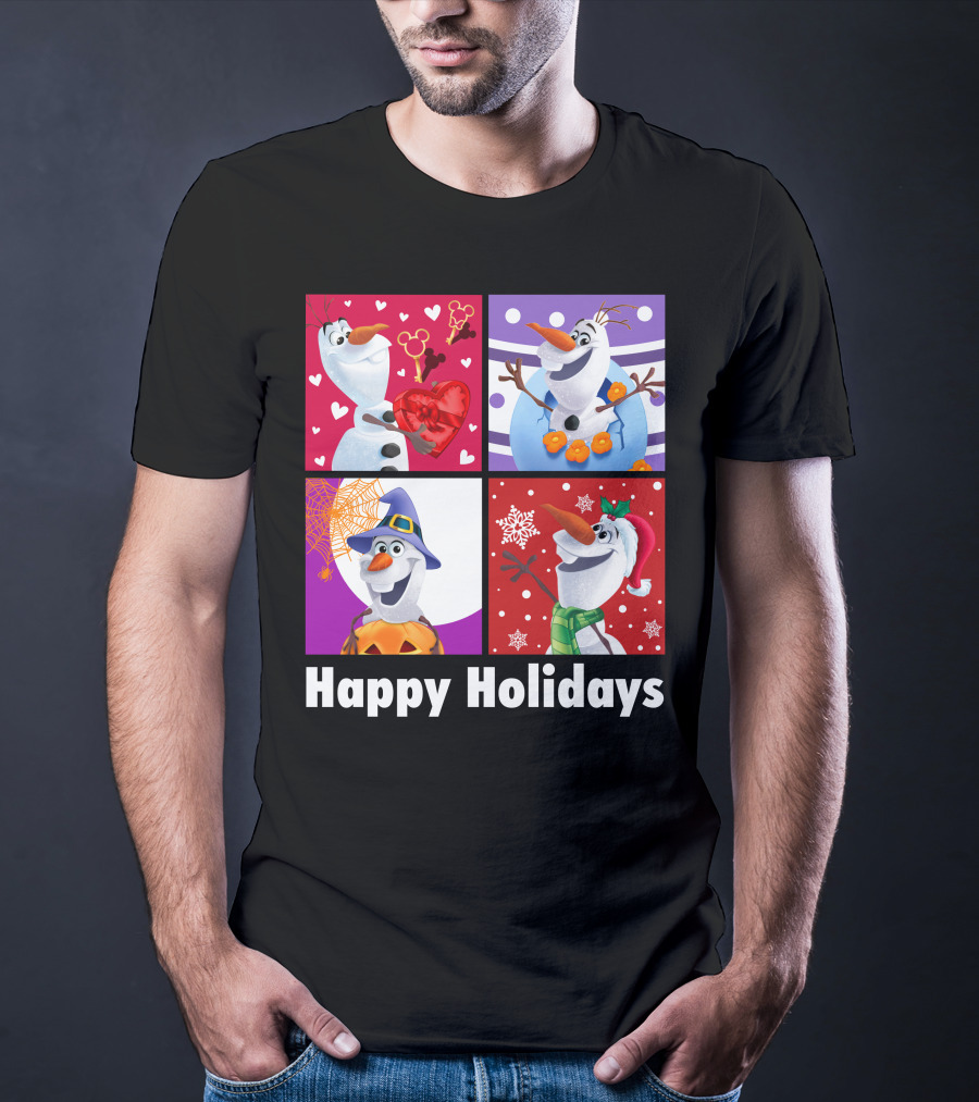 Happy Holidays Olaf Seasonal Celebrations T-Shirt