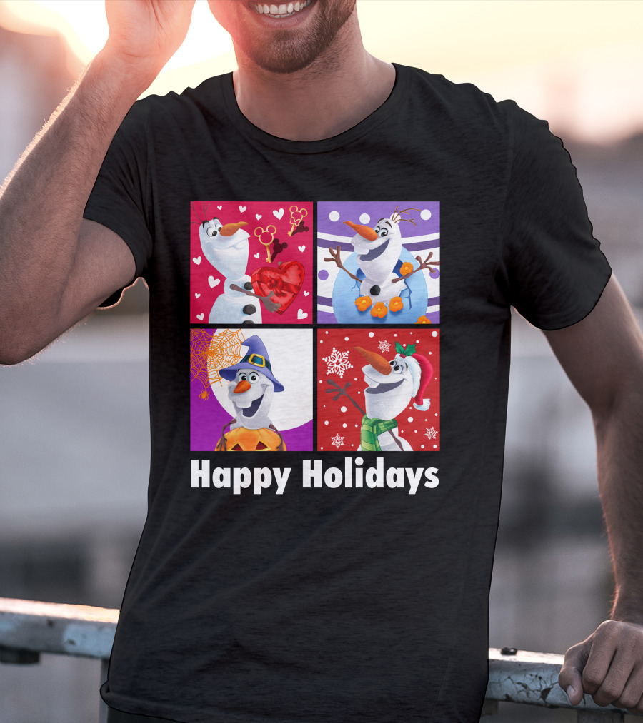 Happy Holidays Olaf Seasonal Celebrations T-Shirt