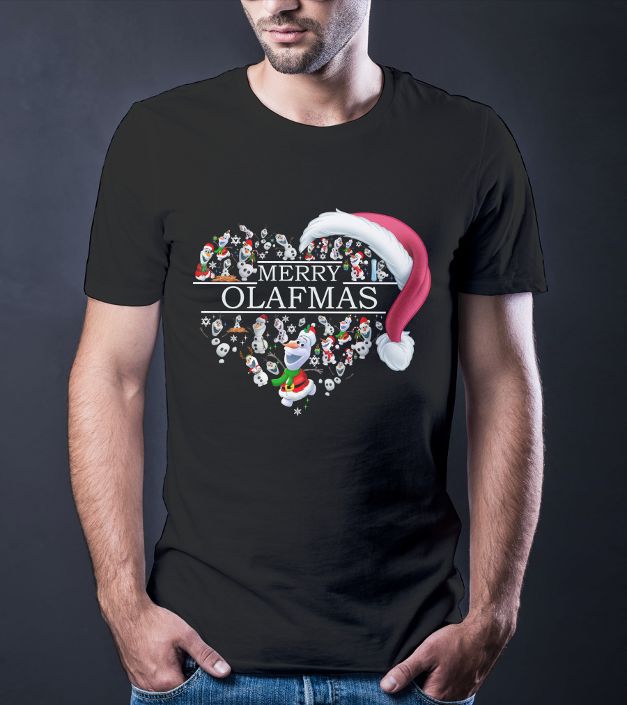 Merry Olafmas Santa Hat Heart T-Shirt