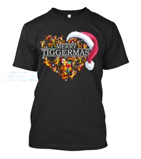 Merry Tiggermas Santa Hat And Tigger T-Shirt