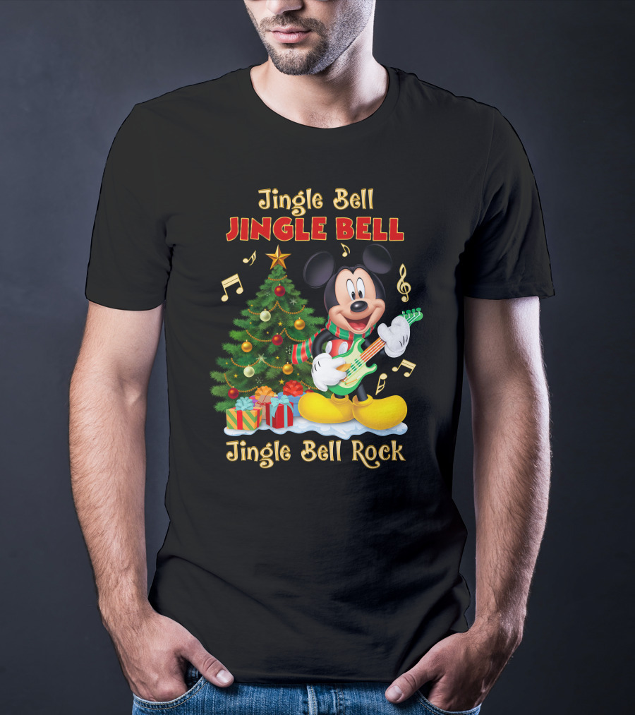 Jingle Bell Jingle Bell Jingle Bell Rock Mickey T-Shirt