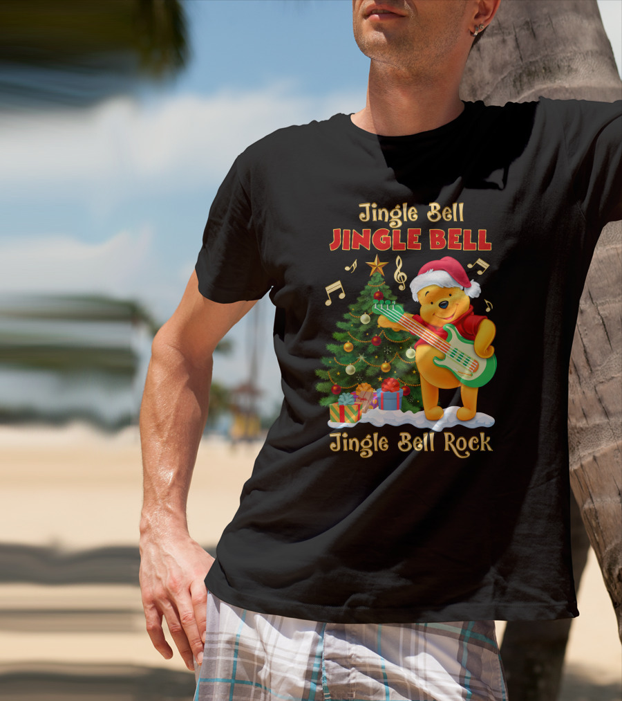 Jingle Bell Jingle Bell Jingle Bell Rock Christmas Pooh T-Shirt