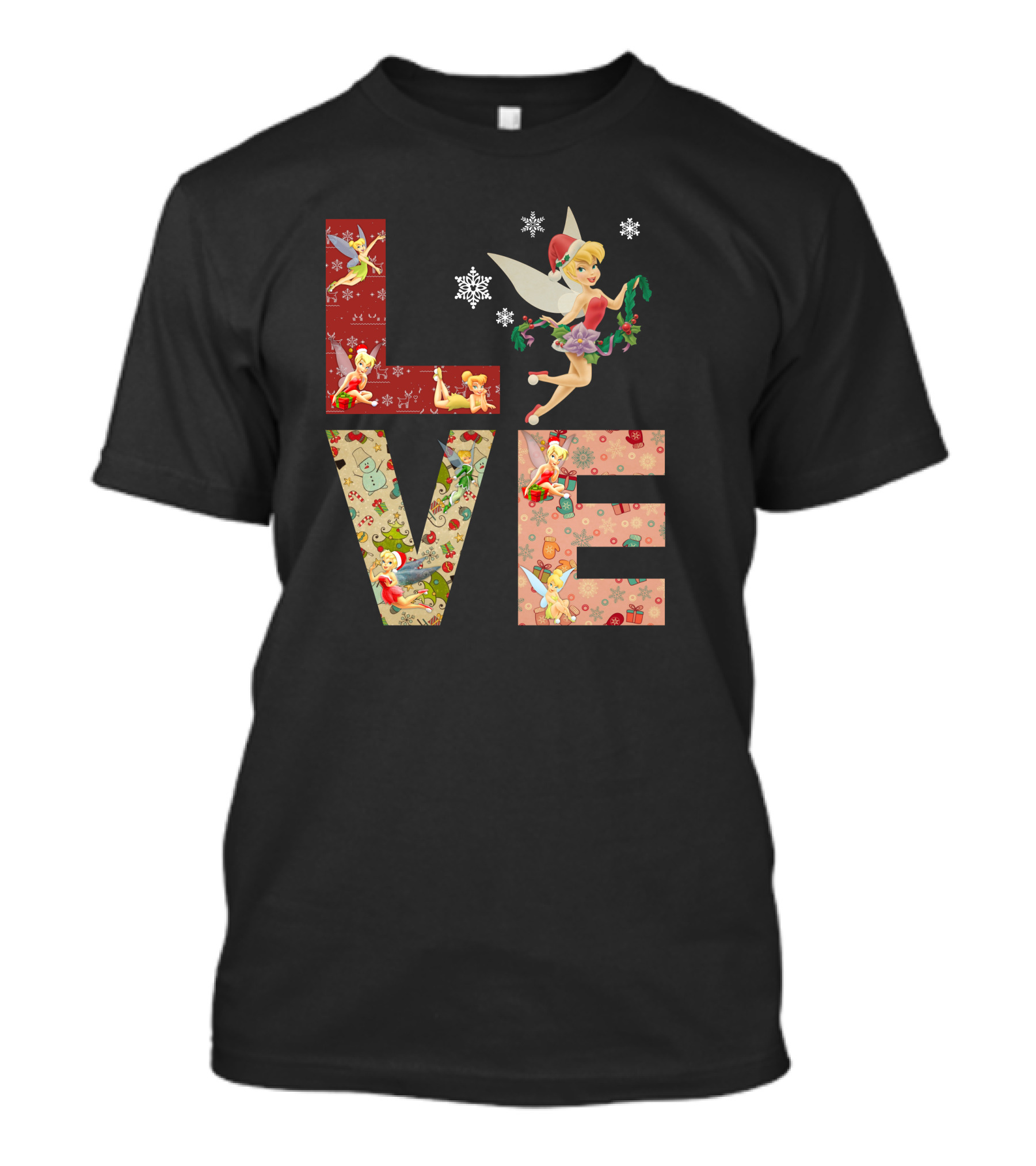 Love Tinkerbell Christmas Holiday Theme T-Shirt