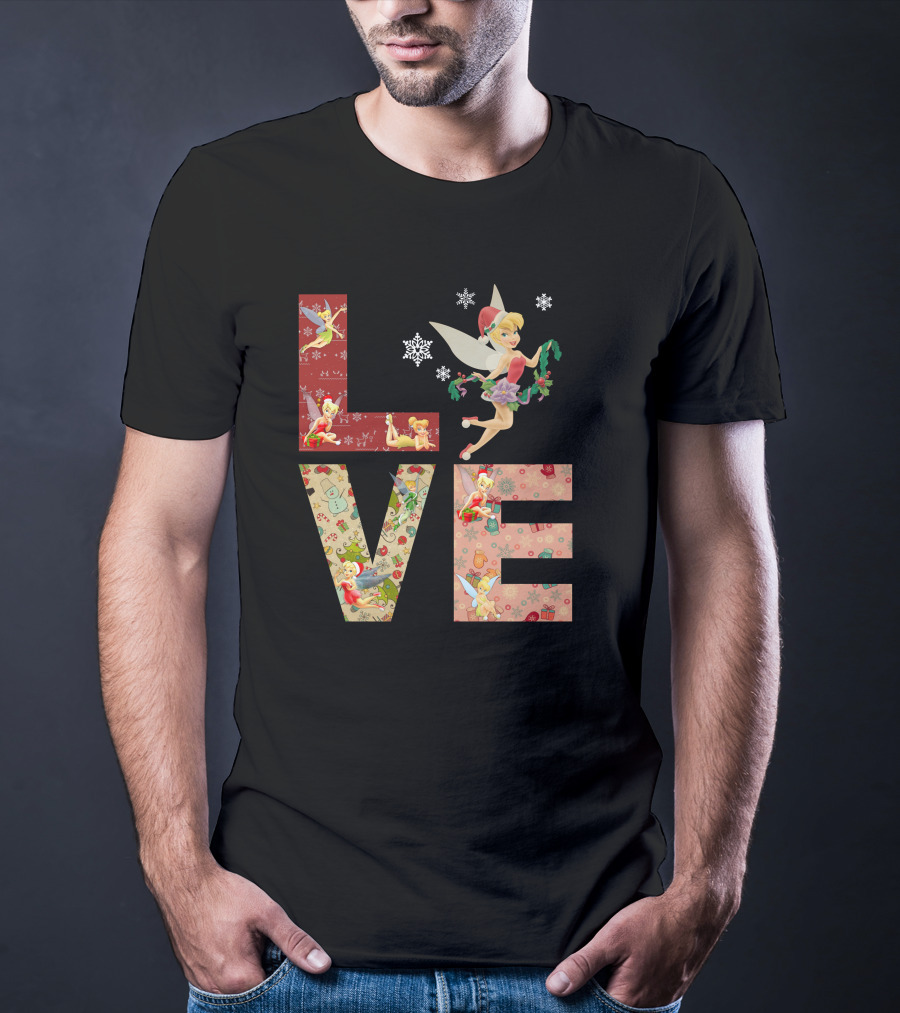 Love Tinkerbell Christmas Holiday Theme T-Shirt