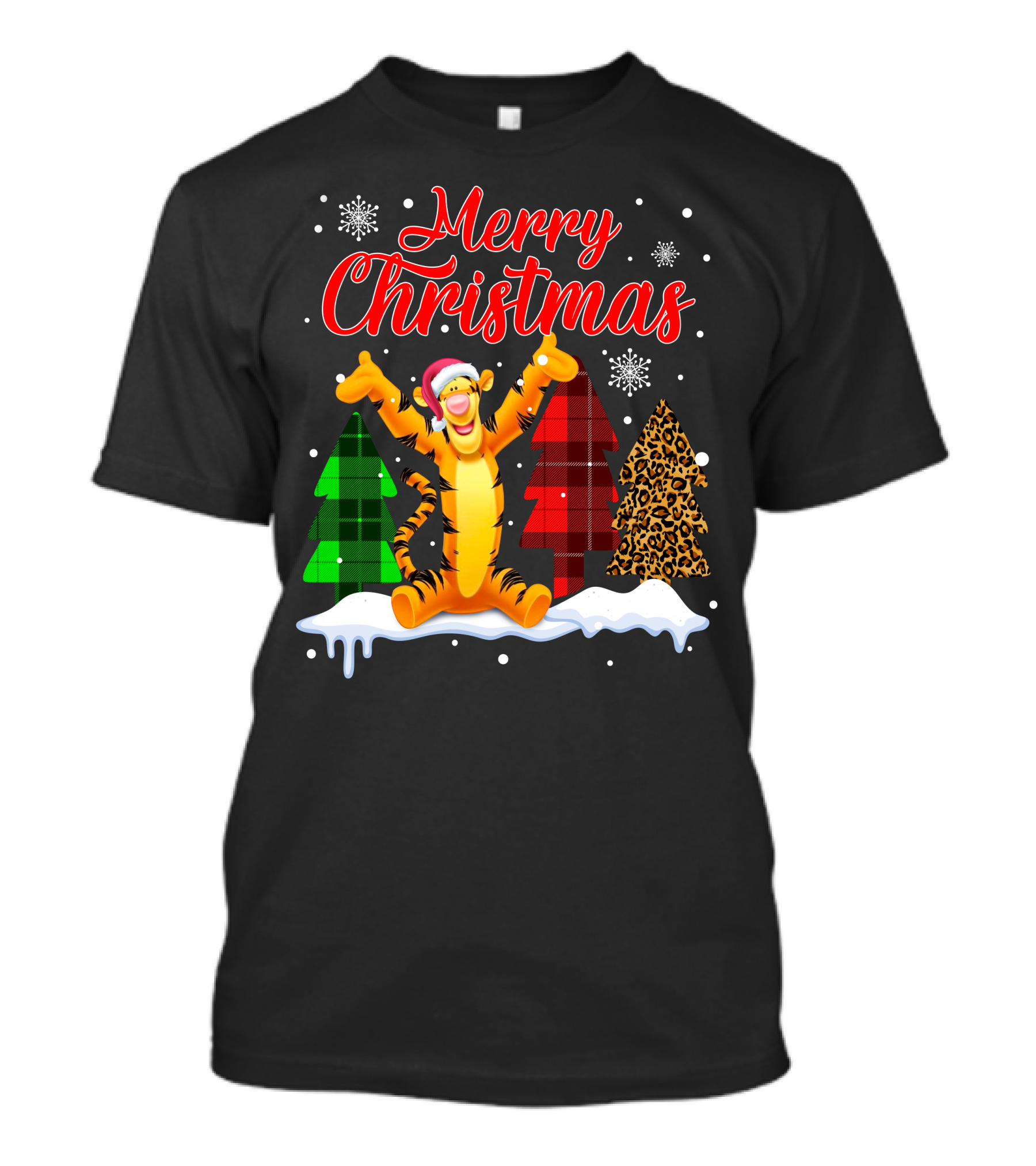 Merry Christmas Tigger Winter Holiday Celebration T-Shirt