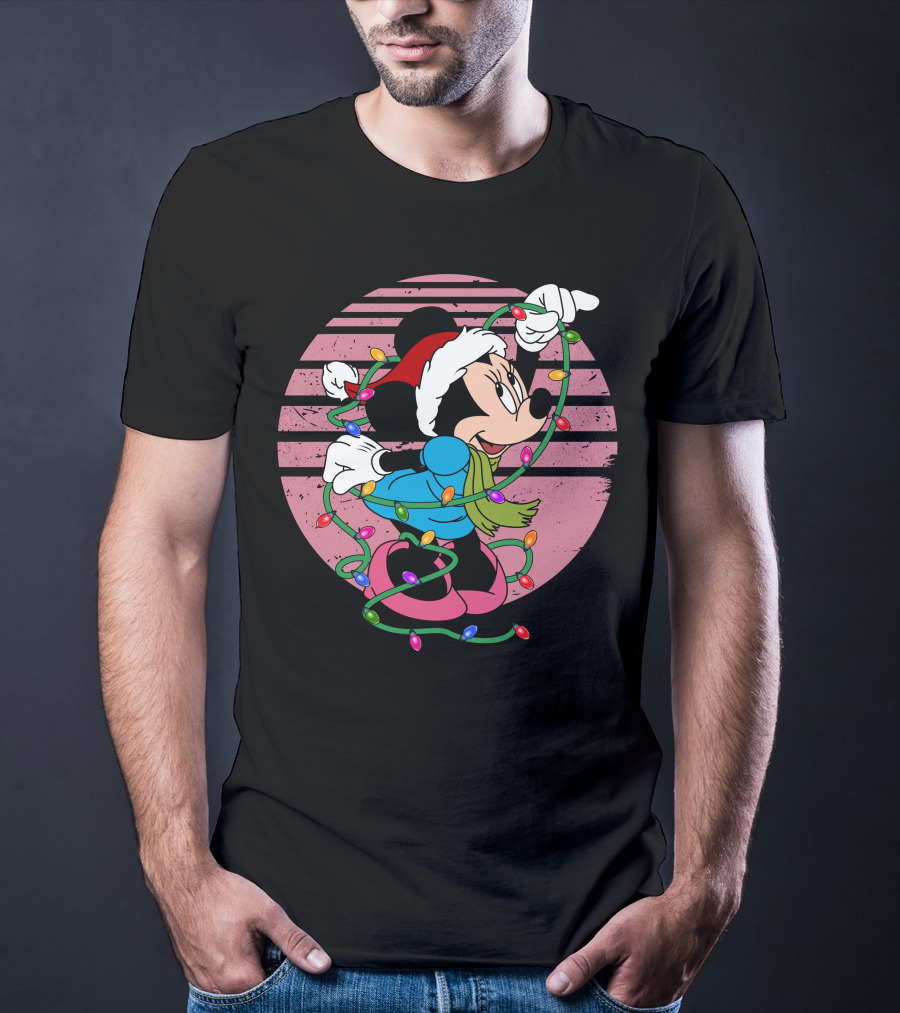 Minnie Mouse Christmas Lights Holiday Fun T-Shirt