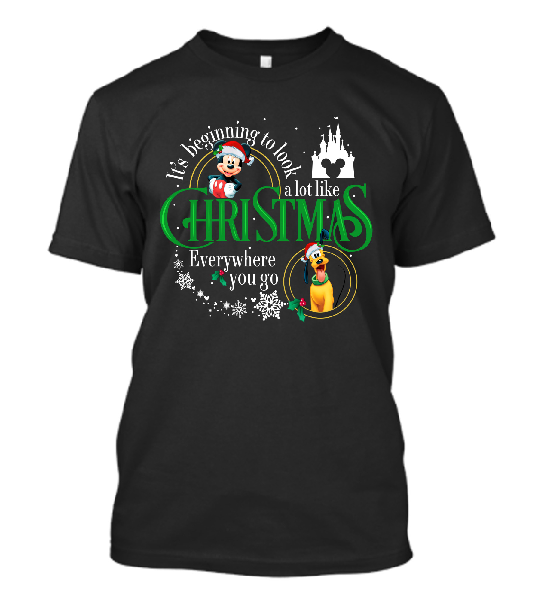 It's Beginning To Look A Lot Like Christmas Mickey And Pluto Everywhere You Go T-Shirt