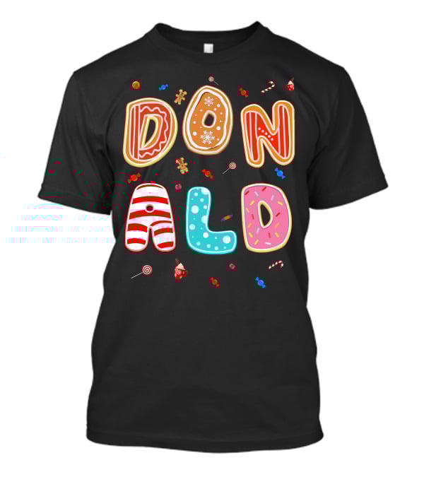 Donald Christmas Candy Gingerbread Festive Theme T-Shirt
