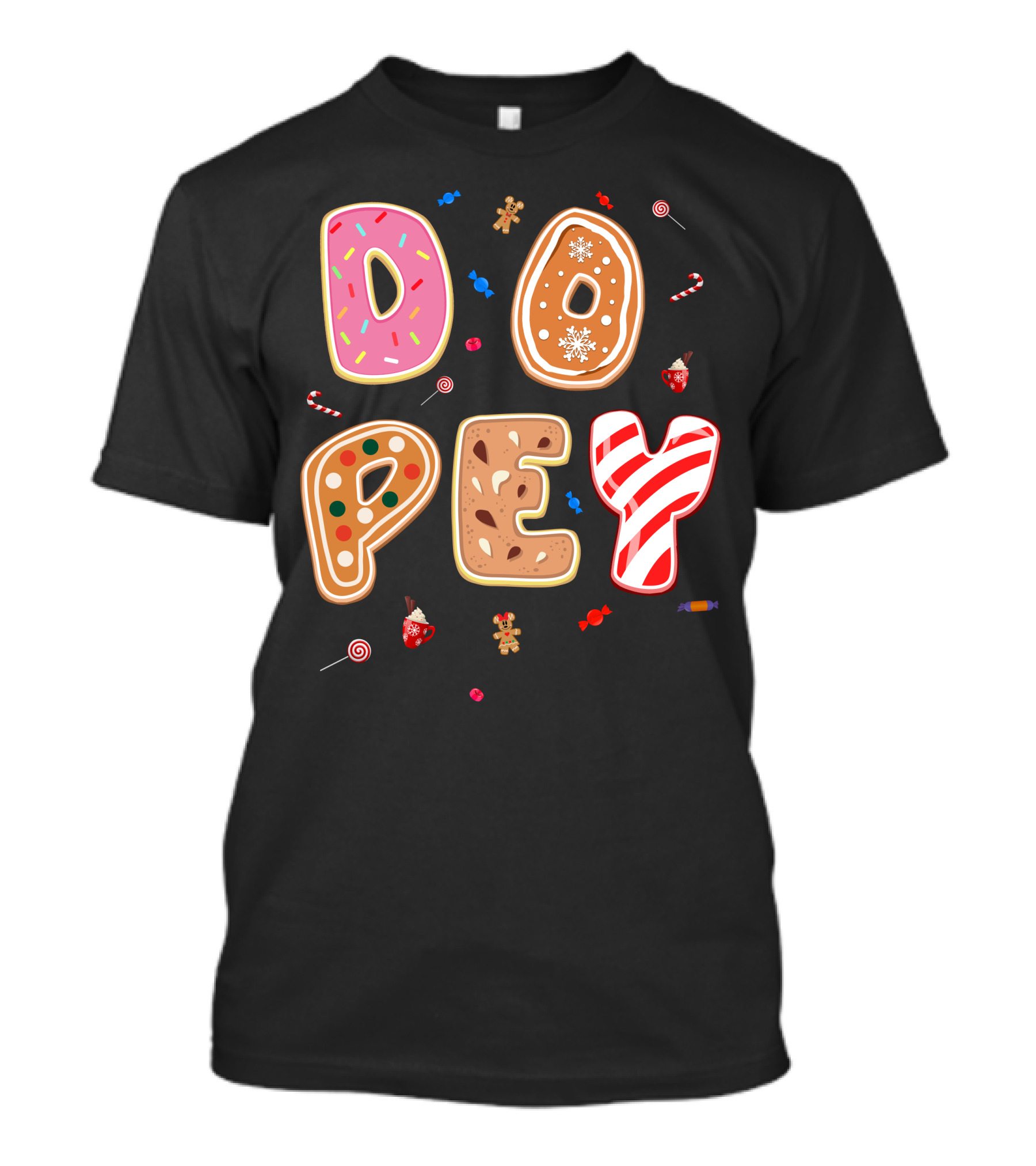 Dopey Candy Cane Gingerbread Cookie Sprinkle Sweets T-Shirt