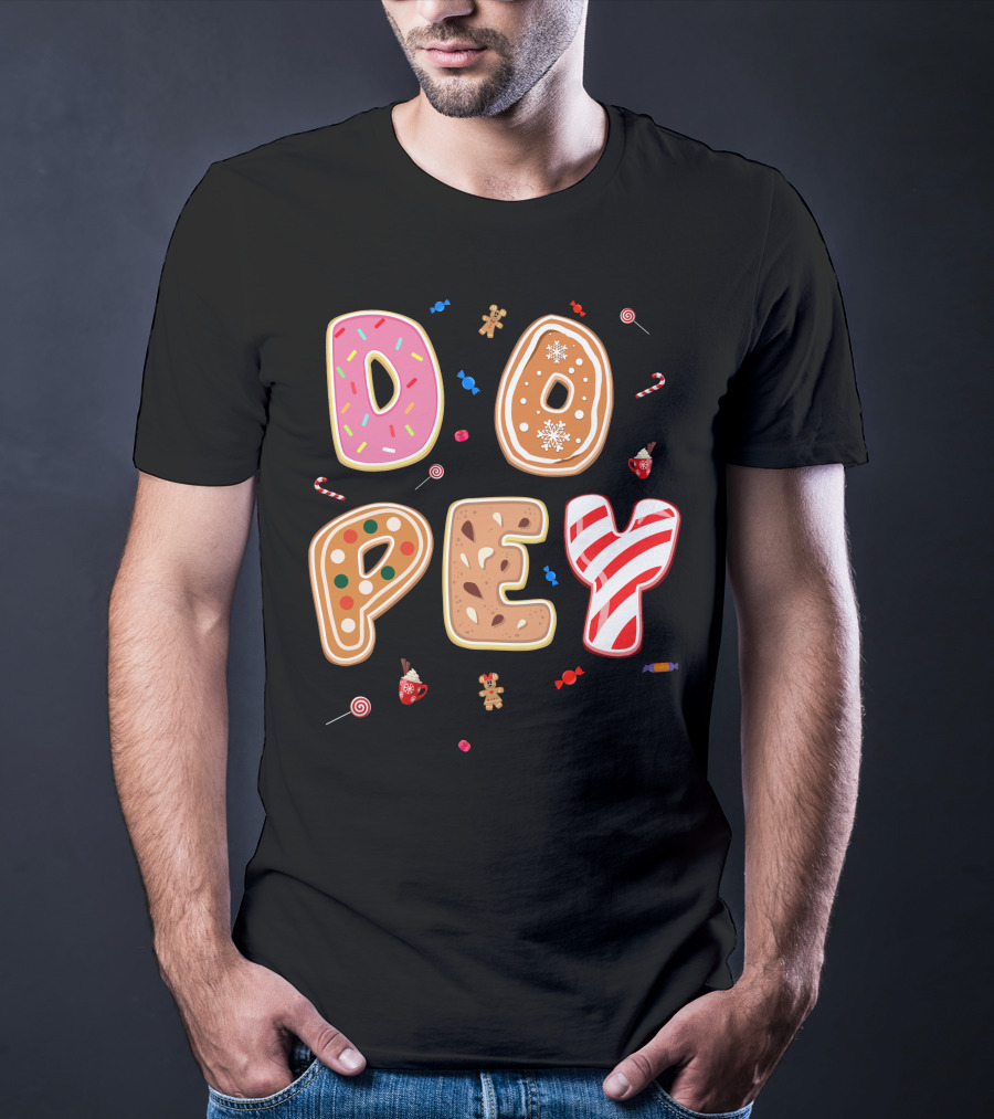 Dopey Candy Cane Gingerbread Cookie Sprinkle Sweets T-Shirt