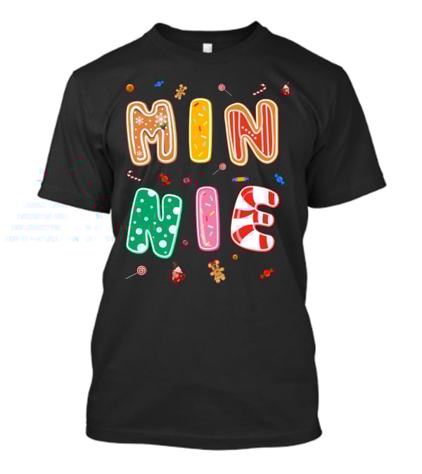 Minnie Christmas Candy And Gingerbread Theme T-Shirt