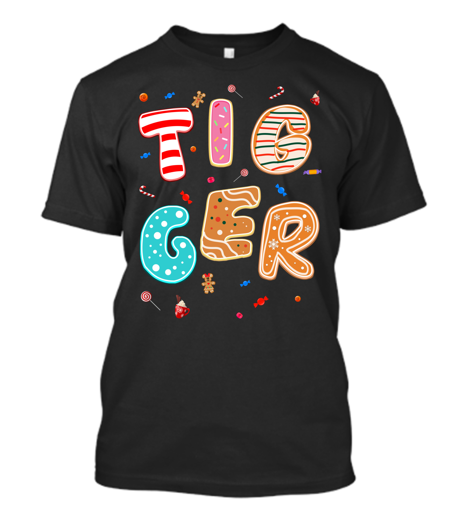 Tigger Candy Cane Gingerbread Christmas Treats T-Shirt