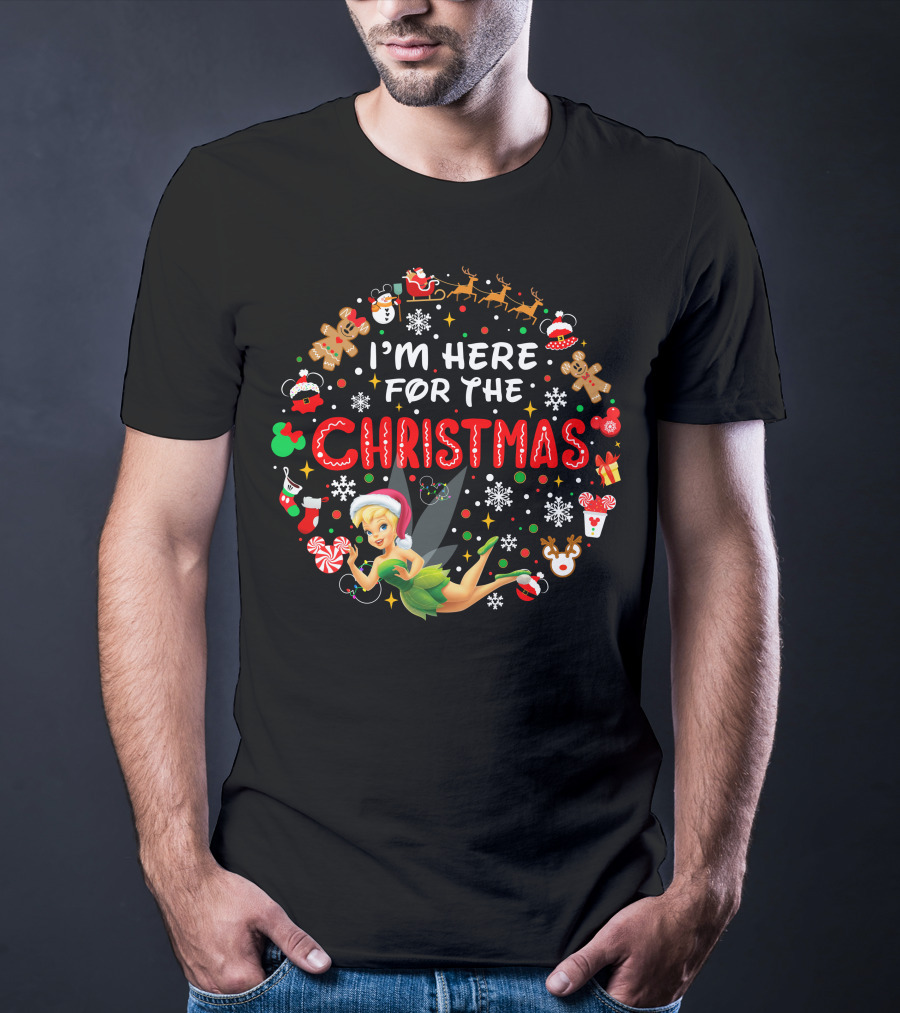 I'm Here For The Christmas Tinkerbell Holiday Icons T-Shirt