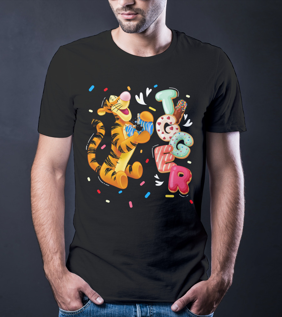 Tigger Donut Sprinkles Playful Delight T-Shirt