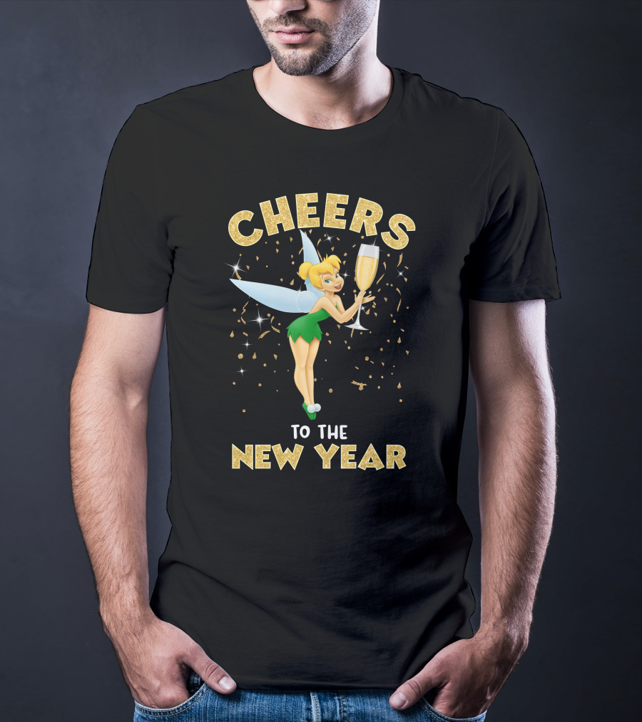 Cheers To The New Year Tinkerbell Champagne Celebration T-Shirt