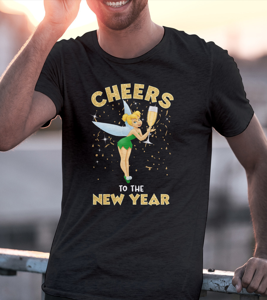Cheers To The New Year Tinkerbell Champagne Celebration T-Shirt
