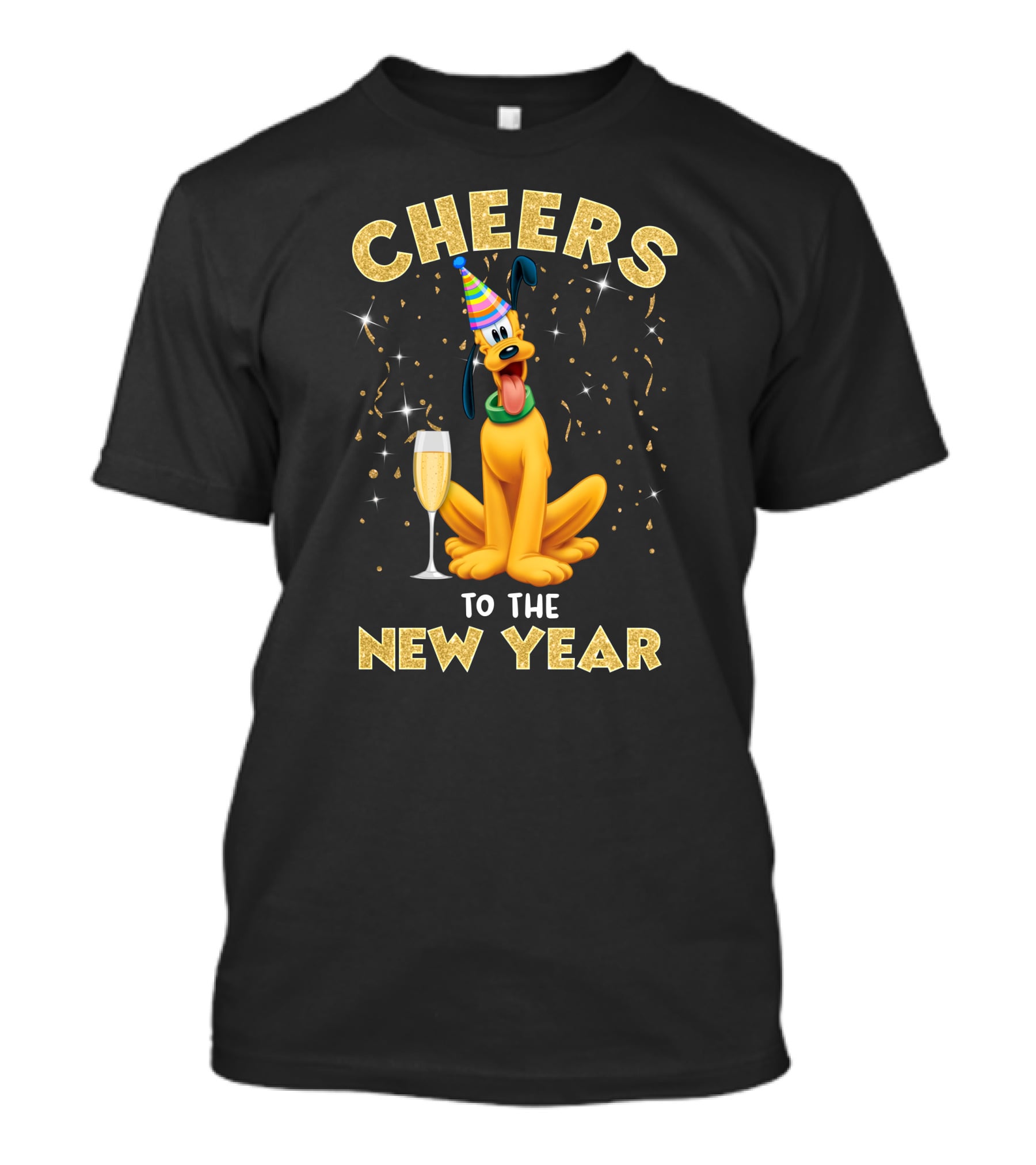 Cheers To The New Year Champagne Party Dog T-Shirt