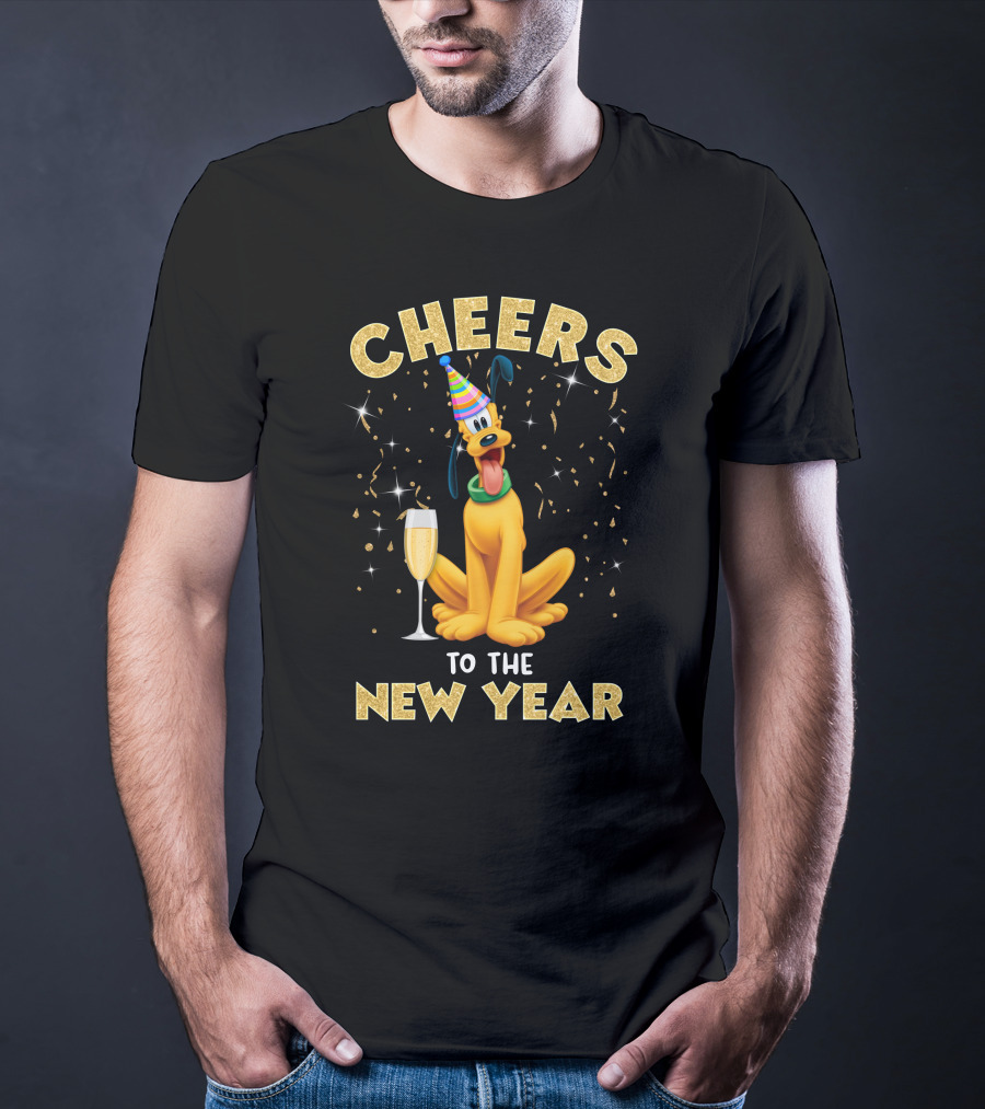 Cheers To The New Year Champagne Party Dog T-Shirt