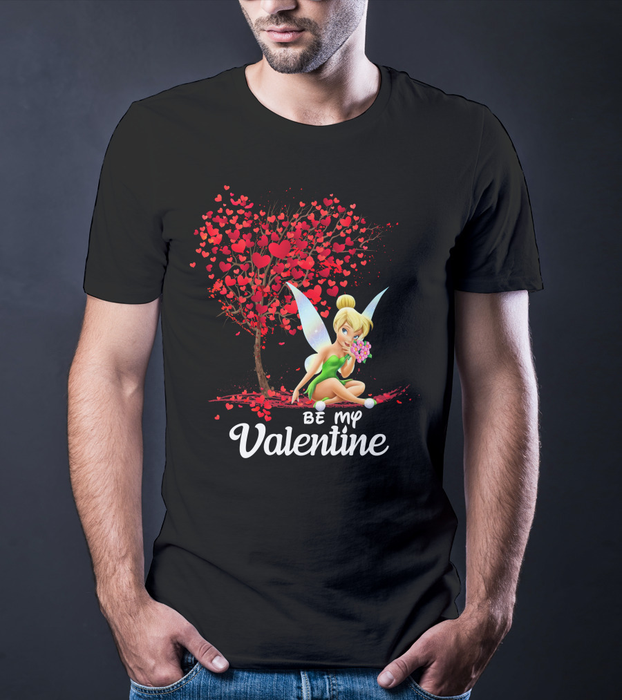 Tinkerbell Be My Valentine Heart Tree T-Shirt
