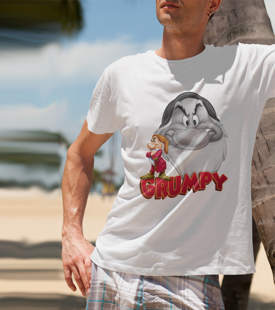 Grumpy Snow White Dwarf Character T-Shirt