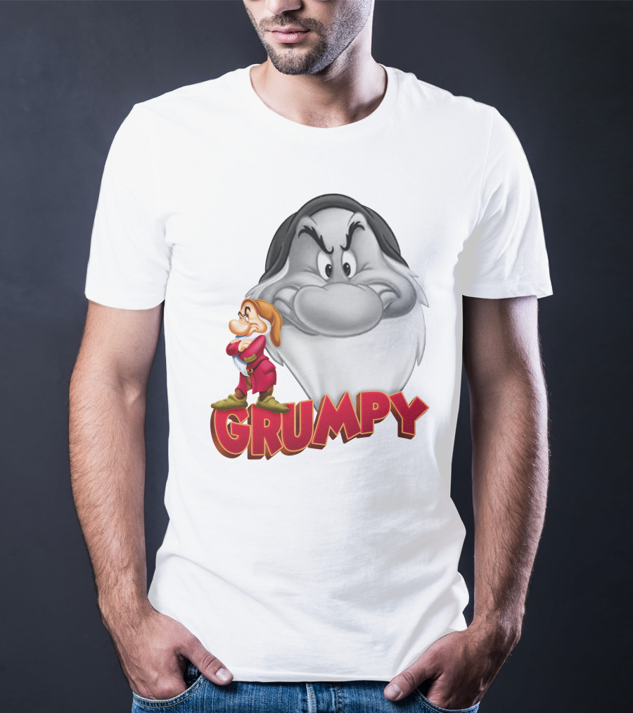 Grumpy Snow White Dwarf Character T-Shirt