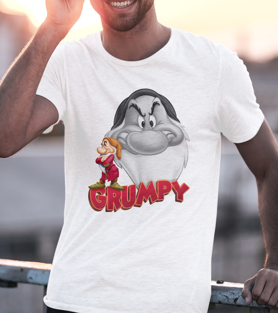 Grumpy Snow White Dwarf Character T-Shirt