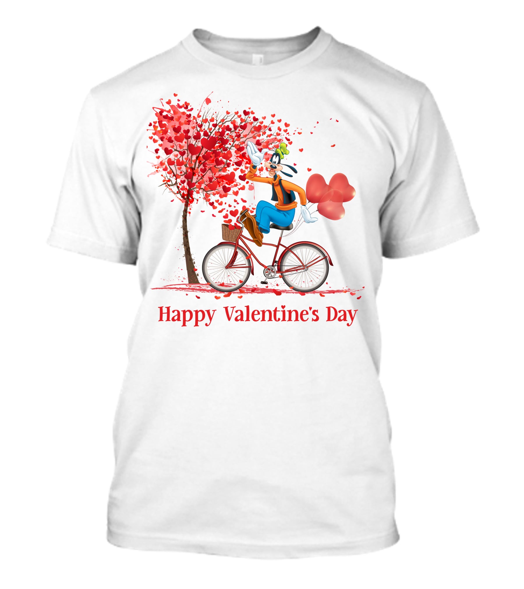 Happy Valentine's Day Goofy Bike Ride T-Shirt