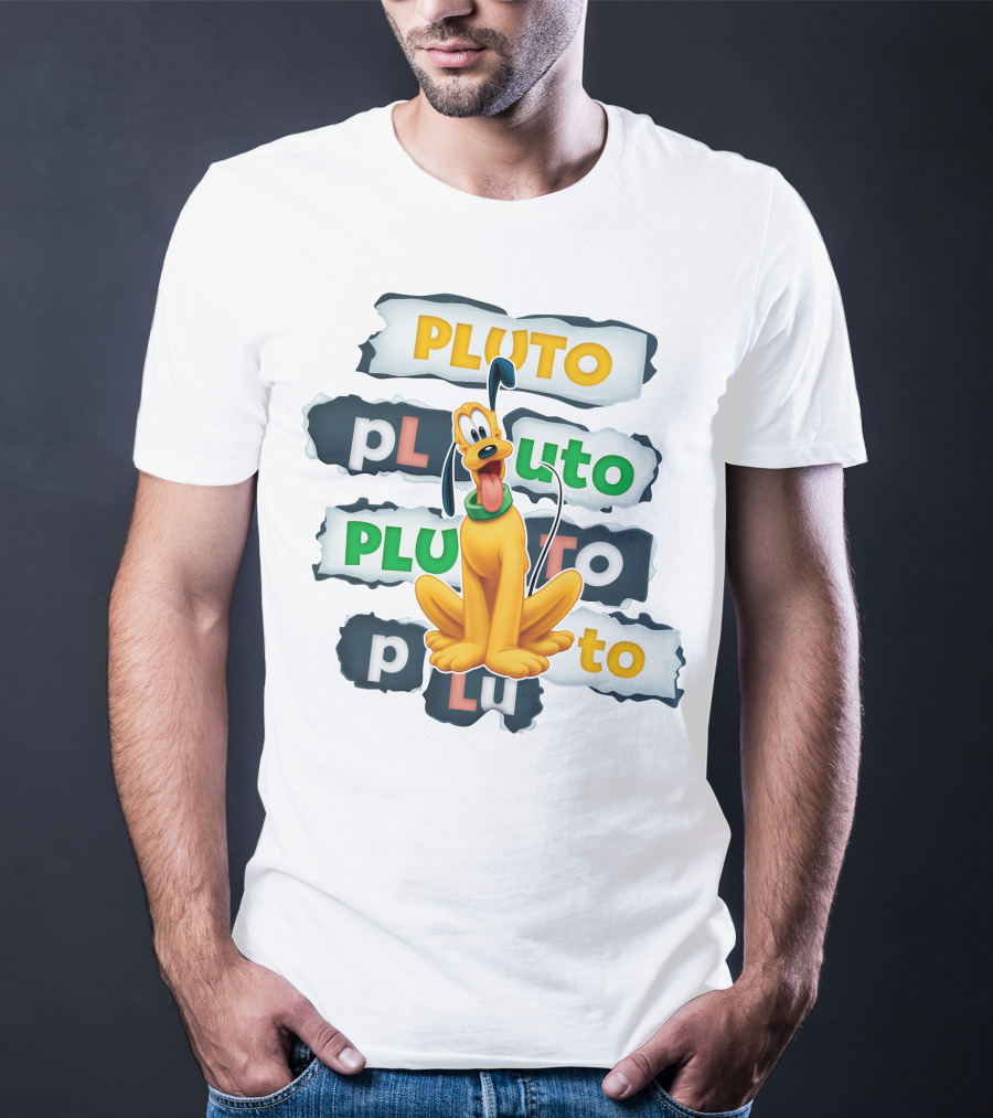 Pluto Disney Character Collage T-Shirt
