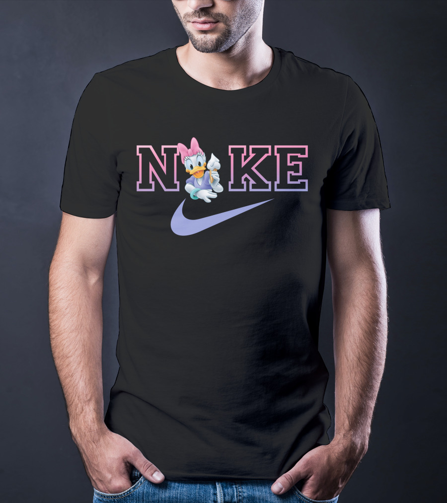 Daisy Duck Nike Logo With Lavender Swoosh T-Shirt