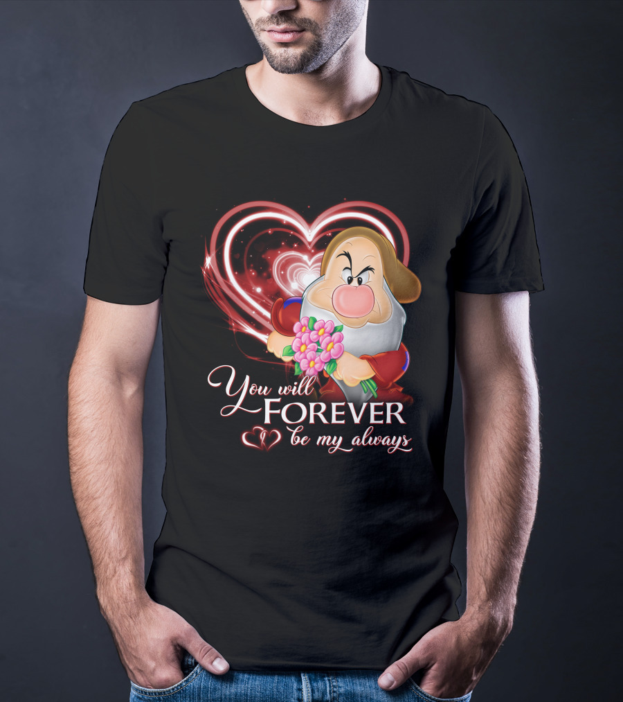 Grumpy You Will Forever Be My Always Heart And Flowers T-Shirt