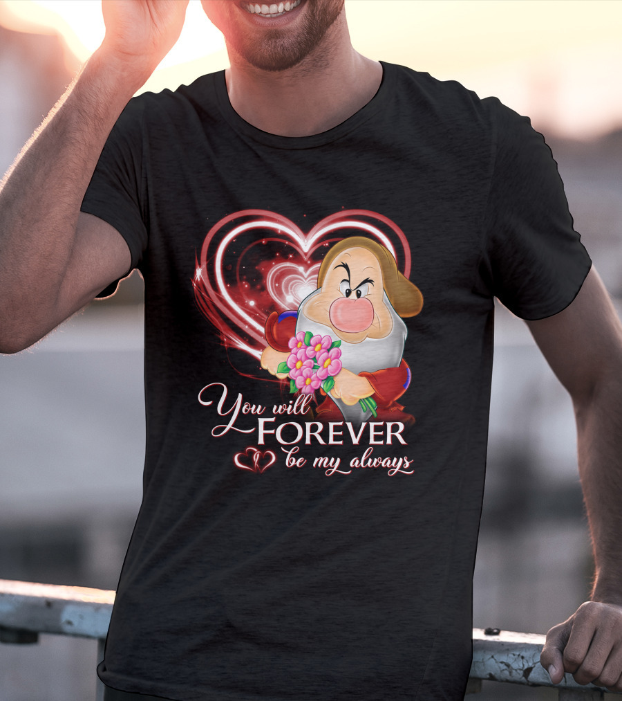 Grumpy You Will Forever Be My Always Heart And Flowers T-Shirt