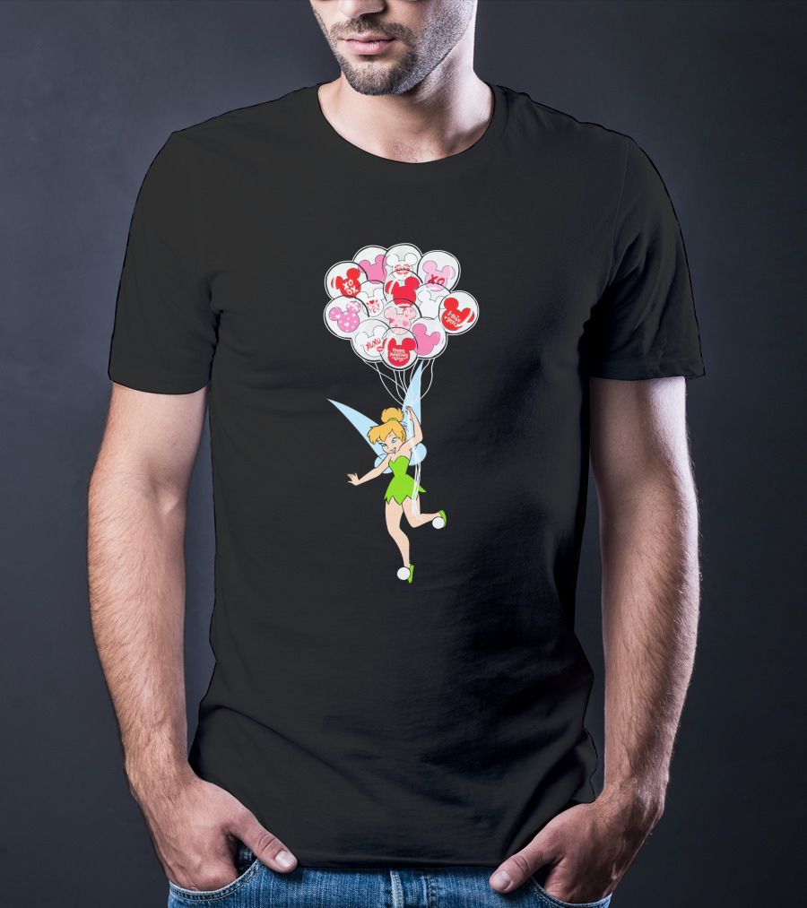 Tinkerbell Minnie Balloons Love Xoxo Disney Icons T-Shirt