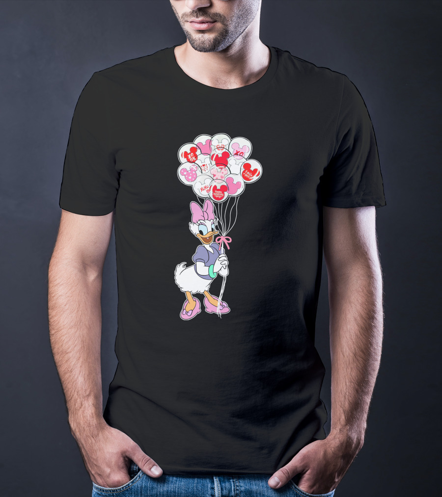 Daisy Duck Balloons Xo Love Minnie Mouse Icons T-Shirt