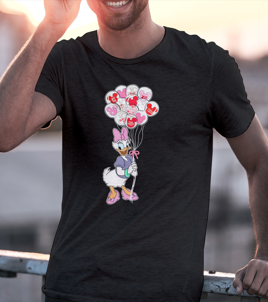 Daisy Duck Balloons Xo Love Minnie Mouse Icons T-Shirt