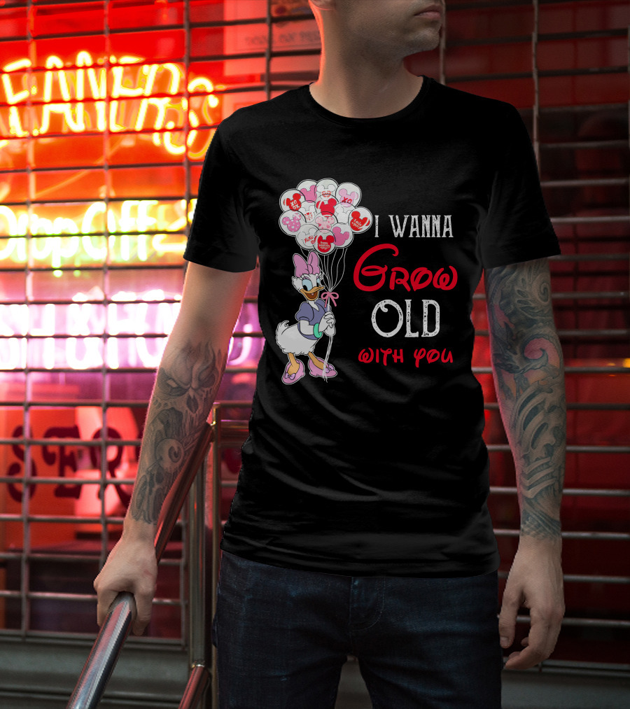 I Wanna Grow Old With You Daisy Balloons T-Shirt