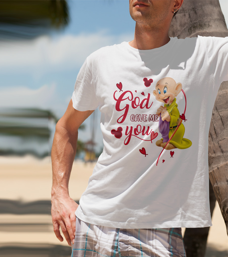God Gave Me You Dopey Hearts Mickey Heads T-Shirt