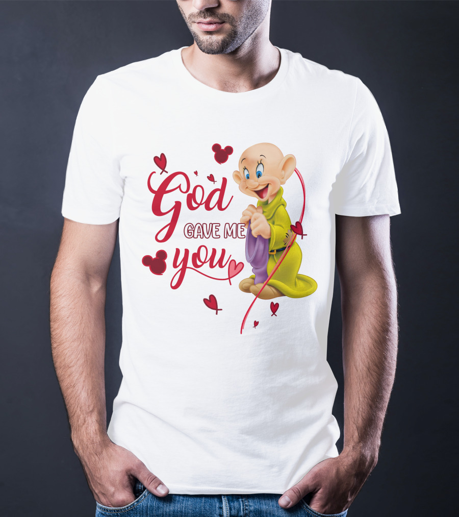 God Gave Me You Dopey Hearts Mickey Heads T-Shirt