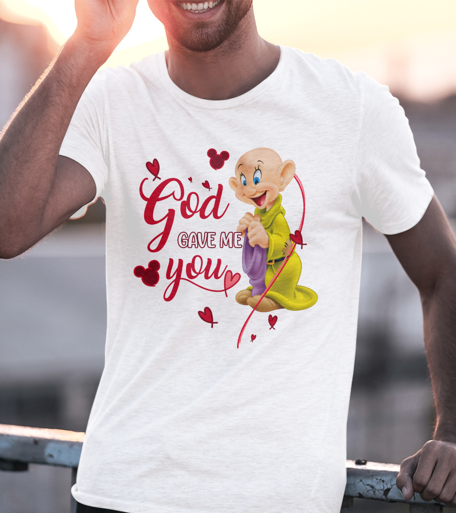 God Gave Me You Dopey Hearts Mickey Heads T-Shirt