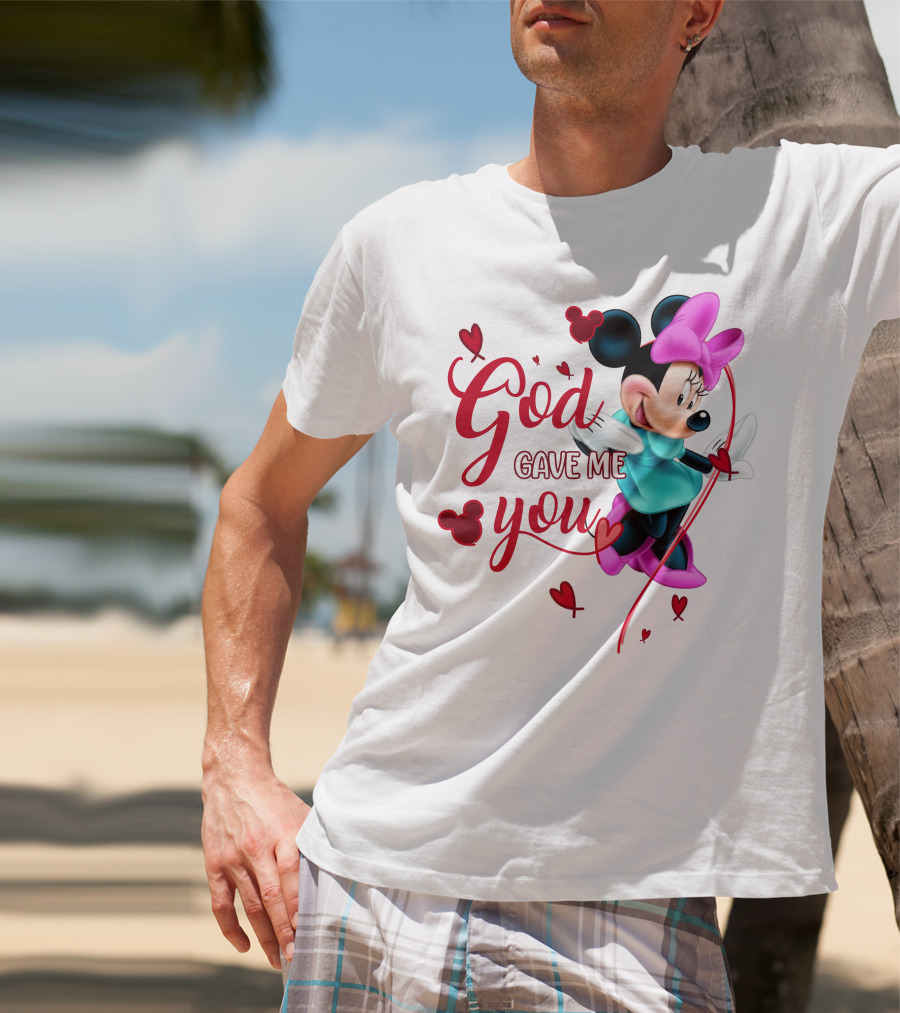 Minnie God Gave Me You Hearts And Bows T-Shirt