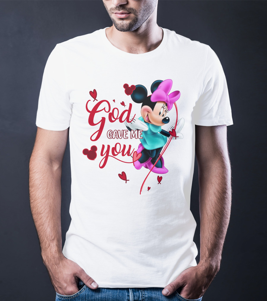 Minnie God Gave Me You Hearts And Bows T-Shirt