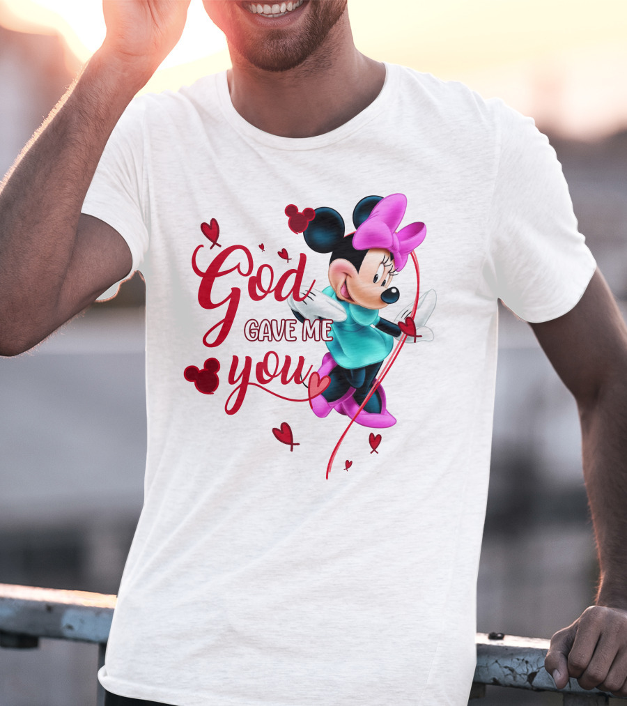 Minnie God Gave Me You Hearts And Bows T-Shirt