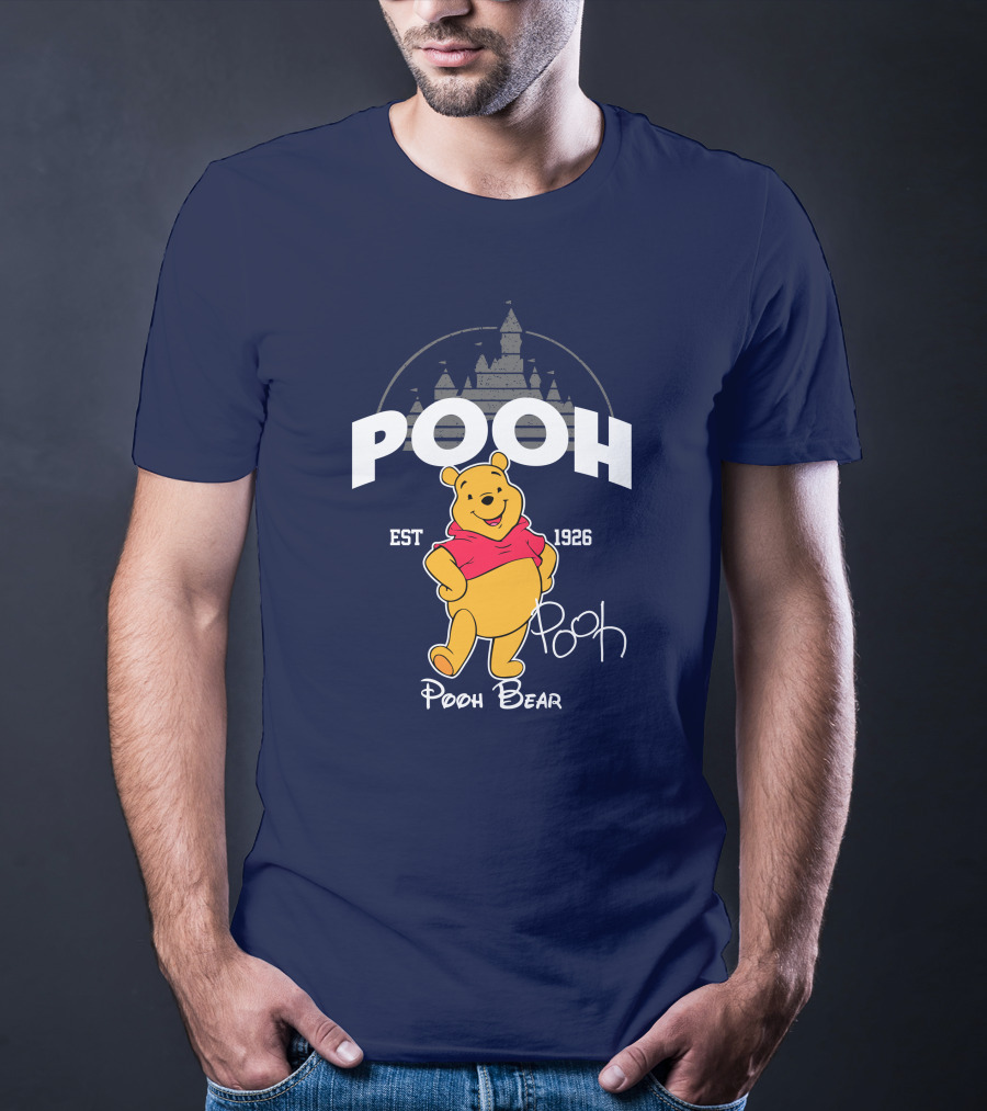 Pooh Bear Est 1926 Castle Backdrop T-Shirt