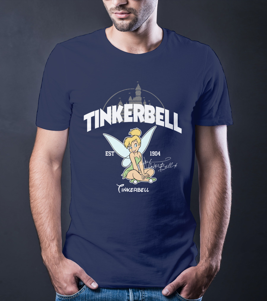 Tinkerbell Est 1904 Castle Background Disney Classic T-Shirt